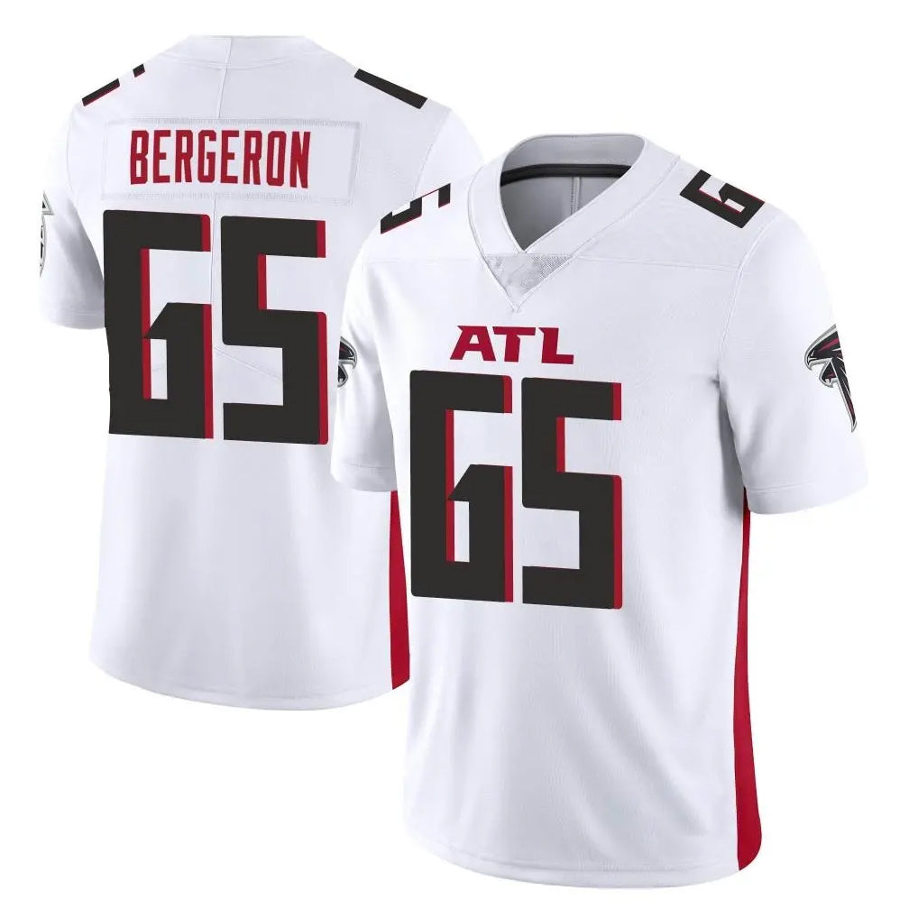 A.Falcons #65 Matthew Bergeron Player White Vapor Untouchable Limited Home Game Gdoa Stitched Jerseys