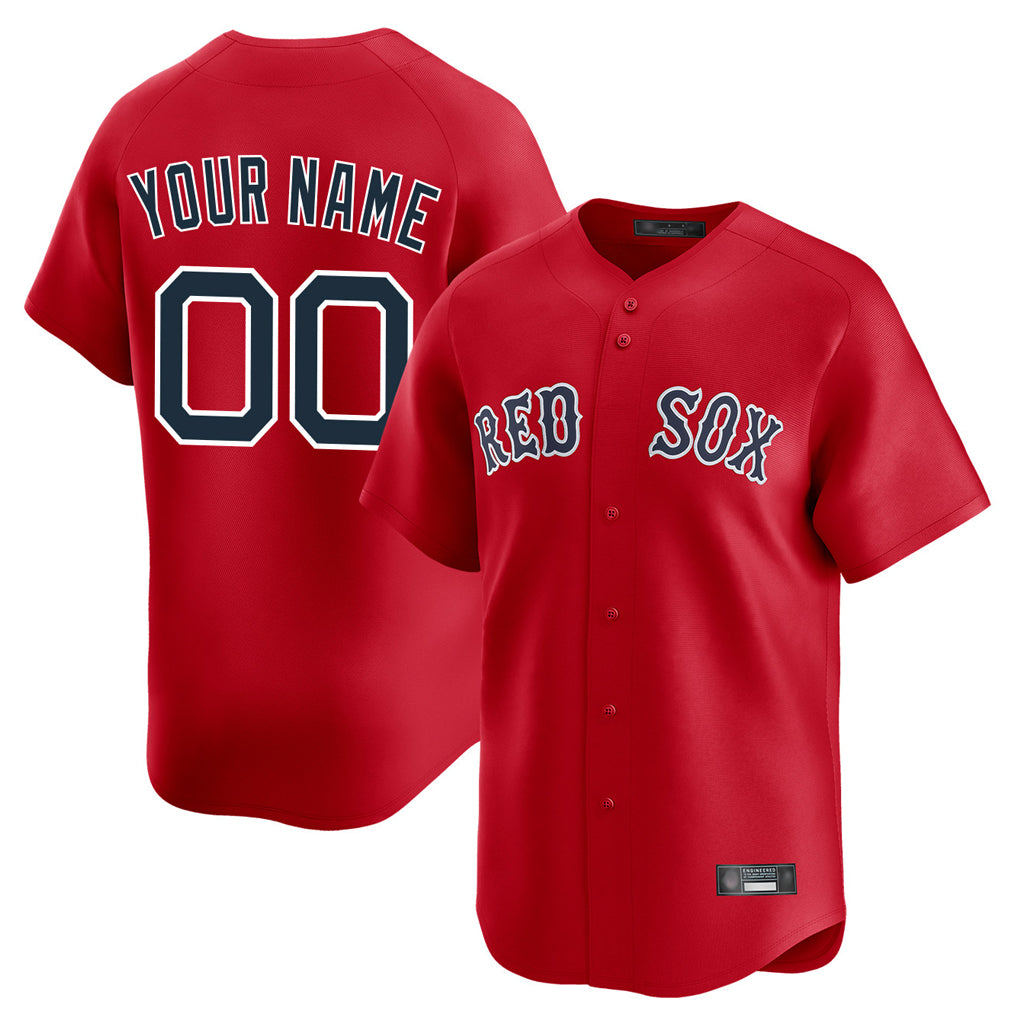 Custom B.Red Sox Red Limited Home Game Any Name & Number Gdoa Stitched Jerseys