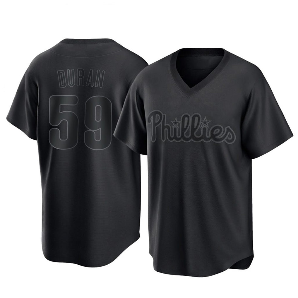 P.Phillies #59 Jhoan Duran Player Black Pitch Fashion Limited T-shirt Fdoa Stitched Jerseys