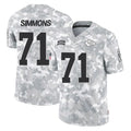 KC.Chiefs #71 Josh Simmons Player Arctic Camo Salute To Service Limited Game Gdoa Stitched Jerseys