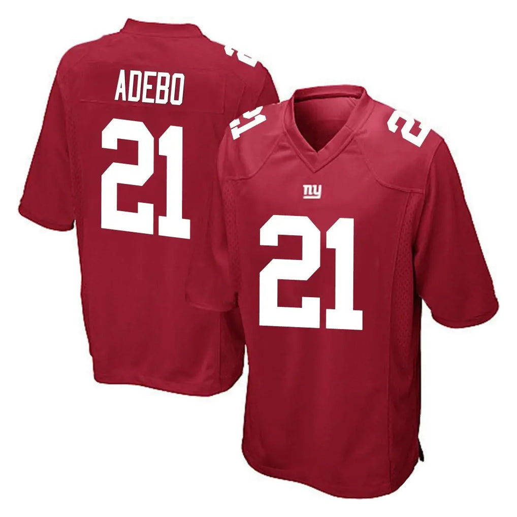 NY.Giants #21 Paulson Adebo Player Red Home Game Gdoa Stitched Jerseys