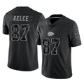 KC.Chiefs #87 Travis Kelce Player Black Limited Reflective Game Gdoa Stitched Jerseys