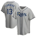 T.Bay Rays #13 Junior Caminero Player Gray Home Game Fdoa Stitched Jerseys