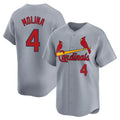 St. Louis Cardinals #4 Yadier Molina Player Gray Home Limited Fdoa Stitched Jerseys