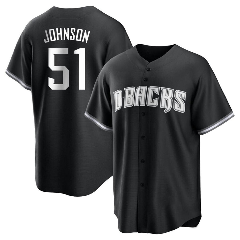 A.Diamondbacks #51 Randy Johnson Player Black Game Home Gdoa Stitched Jerseys