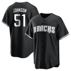 A.Diamondbacks #51 Randy Johnson Player Black Game Home Gdoa Stitched Jerseys