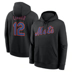 NY.Mets #12 Francisco Lindor Player Black Club Pullover Hoodie Game Fdoa Stitched Jerseys