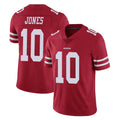SF.49ers #10 Mac Jones Player Red Limited Vapor Untouchable Home Game Gdoa Stitched Jerseys