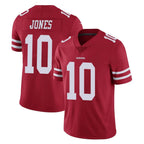 SF.49ers #10 Mac Jones Player Red Limited Vapor Untouchable Home Game Gdoa Stitched Jerseys