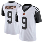 C.Bengals #9 Joe Burrow Player White Color Rush Vapor Untouchable Limted Home Game Gdoa Stitched Jerseys