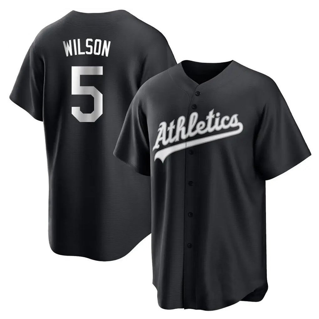 Athletics #5 Jacob Wilson Player Black Fashion Home Game Gdoa Stitched Jerseys