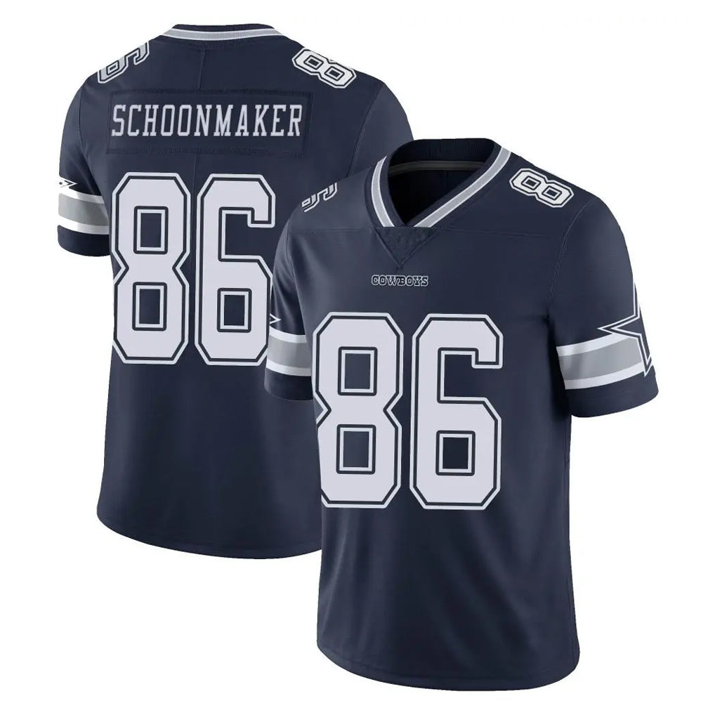 D.Cowboys #86 Luke Schoonmaker Player Navy Vapor Untouchable Limited Home Game Gdoa Stitched Jerseys
