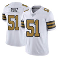 NO.Saints #51 Cesar Ruiz Player White Limited Color Rush Home Game Gdoa Stitched Jerseys