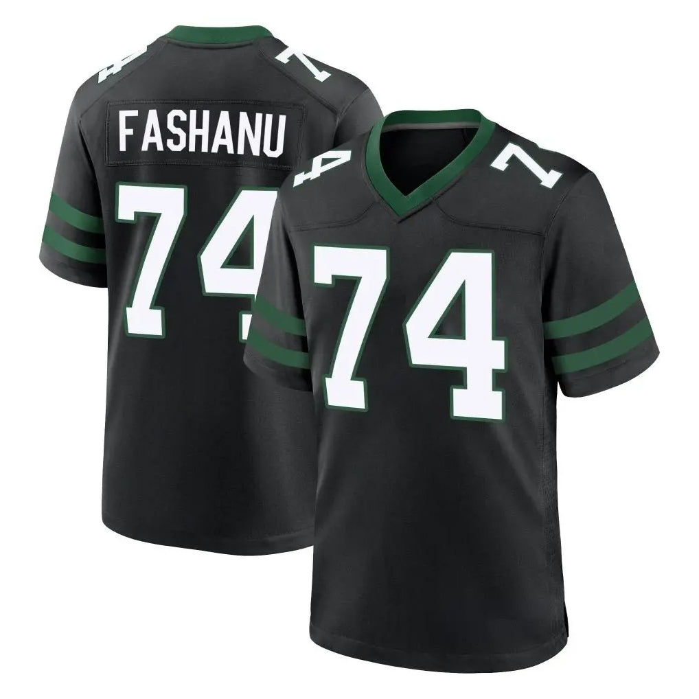 NY.Jets #74 Olu Fashanu Player Black Legacy Home Game Gdoa Stitched Jerseys