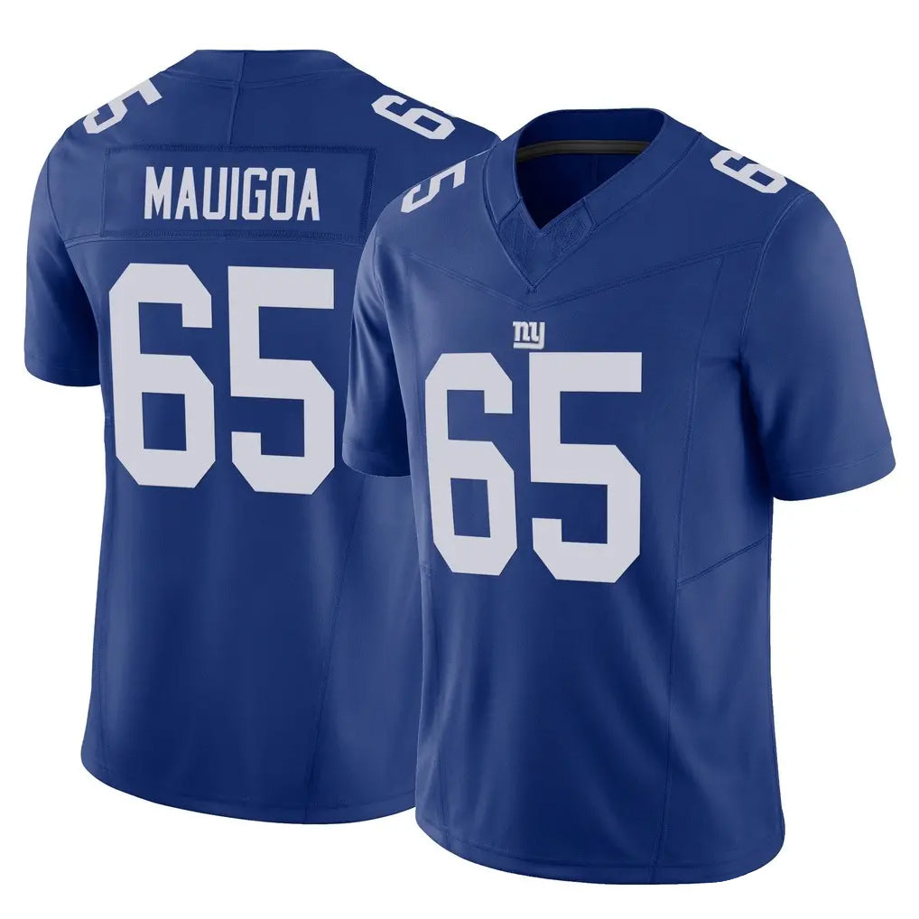 NY.Giants #65 Francis Mauigoa Player Royal Limited Vapor F.U.S.E. Home Game Gdoa Stitched Jerseys