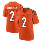 C.Bengals #2 Evan McPherson Player Orange Home Game Gdoa Stitched Jerseys