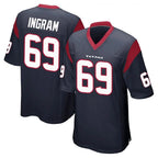 H.Texans #69 Ed Ingram Player Navy Home Game Gdoa Stitched Jerseys