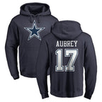 D.Cowboys #17 Brandon Aubrey Player Navy Pullover Hoodies Limited Gdoa Stitched Jerseys