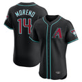 A.Diamondbacks #14 Gabriel Moreno Player Black Limited Elite Home Game Gdoa Stitched Jerseys