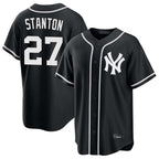 NY.Yankees #27 Giancarlo Stanton Player Black Out Game Home Fdoa Stitched Jerseys