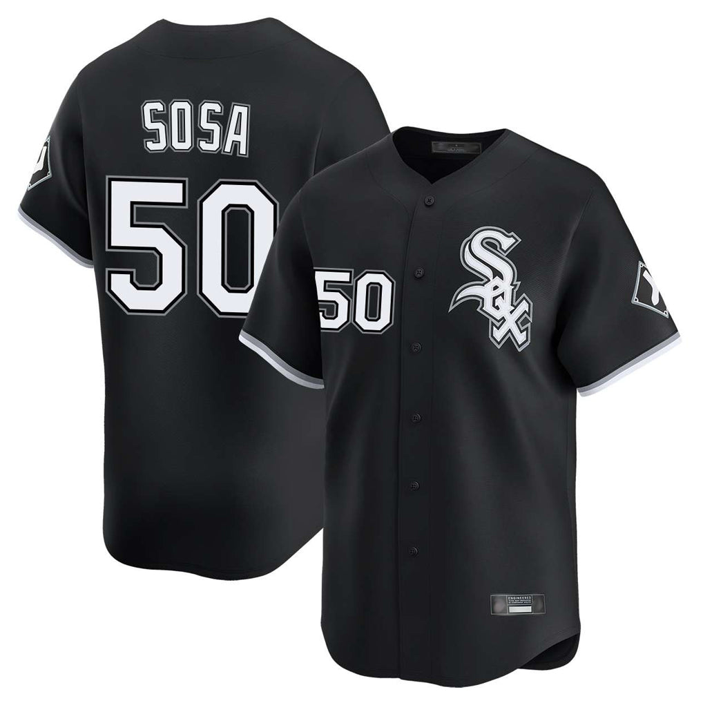 C.White Sox #50 Lenyn Sosa Player Black Limited Home Gdoa Stitched Jerseys