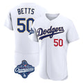 LA.Dodgers #50 Mookie Betts Player Gold White World Series Meet 2026 Collection Stadium Limited Elite Fdoa Stitched Jerseys