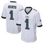 P.Eagles #1 Jalen Hurts Player White Home Game Gdoa Stitched Jerseys