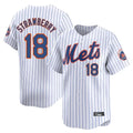 NY.Mets #18 Darryl Strawberry Player White Home Limited Fdoa Stitched Jerseys