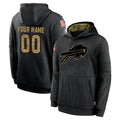 Custom B.Bills Black Salute to Service Hoodies Game Any Name & Numbers Gdoa Stitched Jerseys