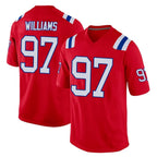 NE.Patriots #97 Milton Williams Player Red Home Game Gdoa Stitched Jerseys