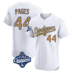 LA.Dodgers #44 Andy Pages Player Gold World Series Meet Limited Elite Home Fdoa Stitched Jerseys