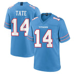 T.Titans #14 Carnell Tate Player Light Blue 2026 Game Home Gdoa Stitched Jerseys