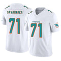 M.Dolphins #71 Jonah Savaiinaea Player White Limited Vapor F.U.S.E. Home Game Gdoa Stitched Jerseys