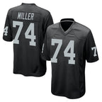 LV.Raiders #74 Kolton Miller Player Black Home Game Gdoa Stitched Jerseys