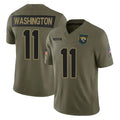 J.Jaguars #11 Parker Washington Player Olive 2025 Salute To Service Limited Game Gdoa Stitched Jerseys