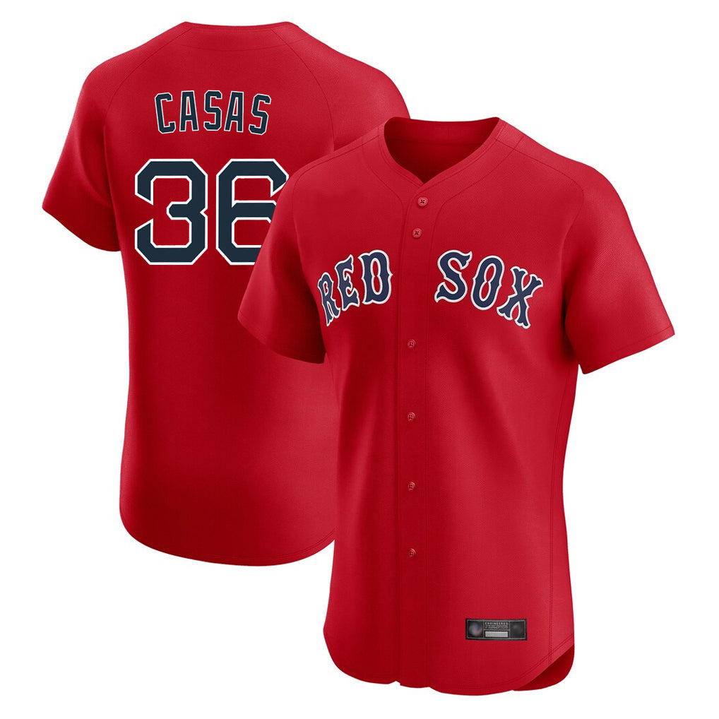 B.Red Sox #36 Triston Casas Player Red Limited Elite Home Game Gdoa Stitched Jerseys