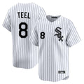 C.White Sox #8 Kyle Teel Player White Stripe Limited Home Gdoa Stitched Jerseys