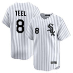 C.White Sox #8 Kyle Teel Player White Stripe Limited Home Gdoa Stitched Jerseys