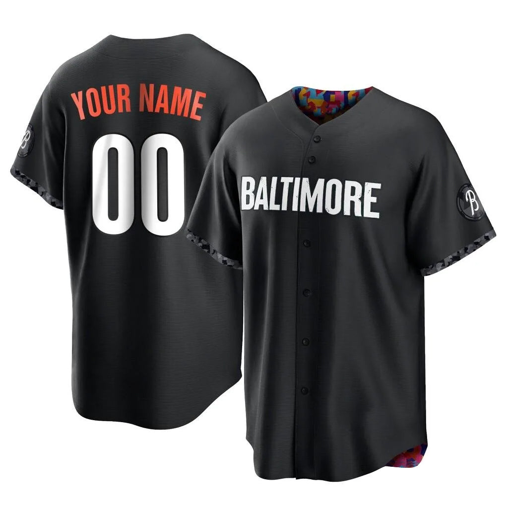 Custom B.Orioles Black City Connect Home Game Any Name & Number Gdoa Stitched Jerseys