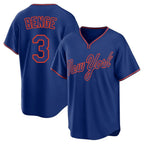 NY.Mets #3 Carson Benge Player Royal T-shirt Home Game Fdoa Stitched Jerseys