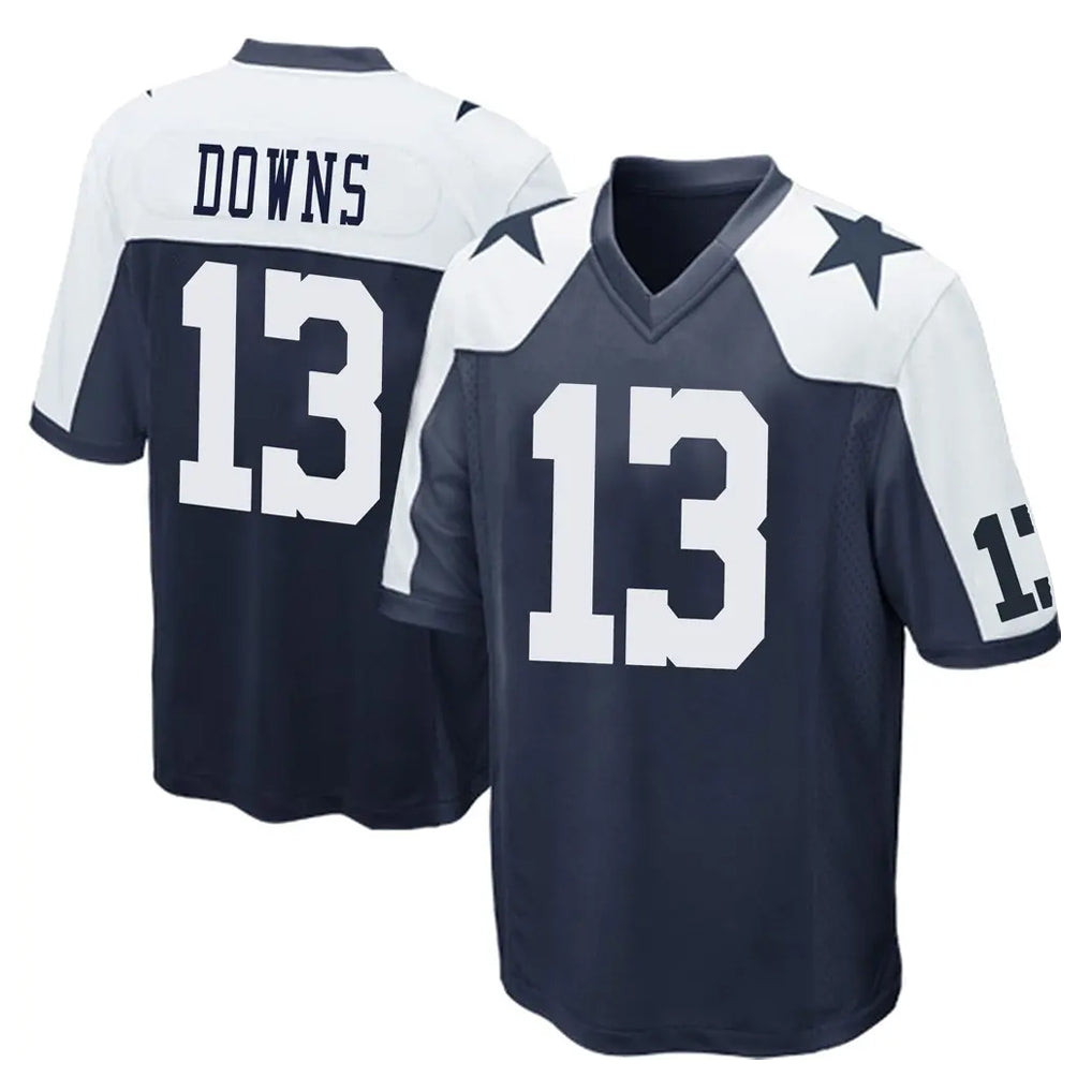 D.Cowboys #13 Caleb Downs Player Navy-White Alternate Home Game Gdoa Stitched Jerseys