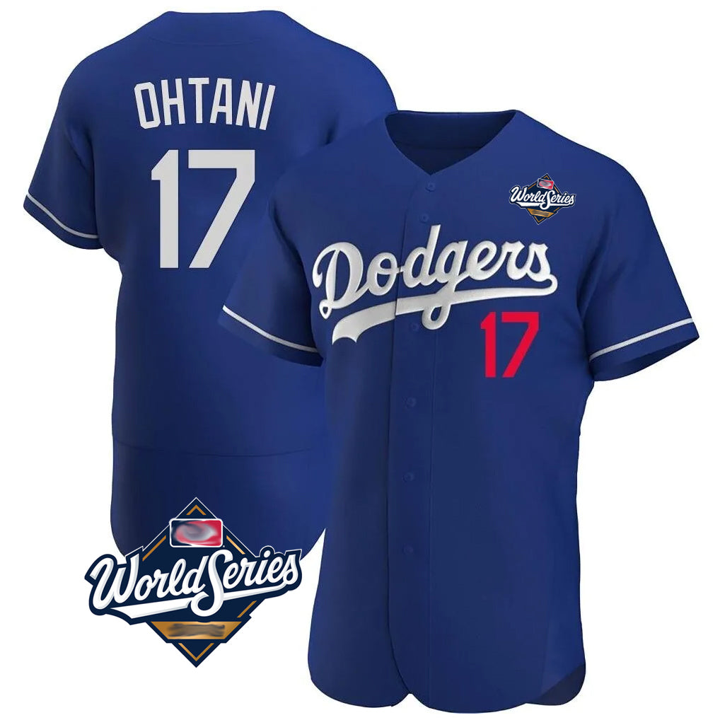 LA.Dodgers #17 Shohei Ohtani Player Royal World Series Limited Elite Home Fdoa Stitched Jerseys