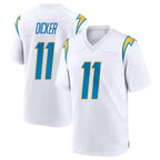 LA.Chargers #11 Cameron Dicker Player White Home Game Gdoa Stitched Jerseys