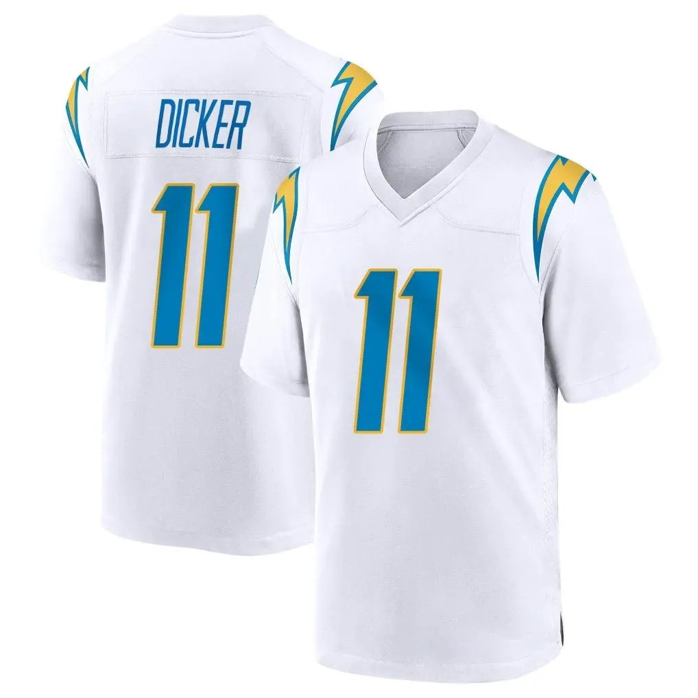 LA.Chargers #11 Cameron Dicker Player White Home Game Gdoa Stitched Jerseys