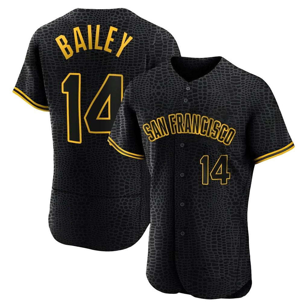 SF.Giants #14 Patrick Bailey Player Black Snake Skin City Limited Elite Fdoa Stitched Jerseys