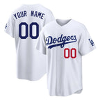 Custom LA.Dodgers White Home Game Any Name & Number Gdoa Stitched Jerseys