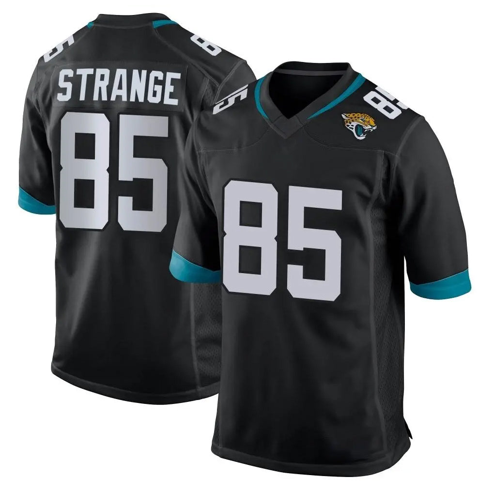 J.Jaguars #85 Brenton Strange Player Black Home Game Gdoa Stitched Jerseys