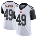 C.Bengals #49 Barrett Carter Player White Color Rush Vapor Untouchable Limted Home Game Gdoa Stitched Jerseys