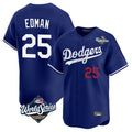 LA.Dodgers #25 Tommy Edman Player Royal World Series Limited Home Fdoa Stitched Jerseys