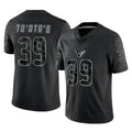 H.Texans #39 Henry To'oTo'o Player Black Reflective Limited Game Gdoa Stitched Jerseys